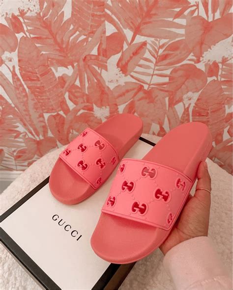 pink gucci slides women's|all pink gucci slides.